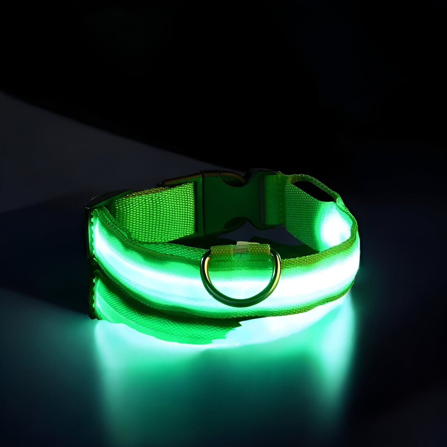 Collar LED para Perros con Carga USB Collar para perros Happy Harness Verde XS (28-38 CM) 