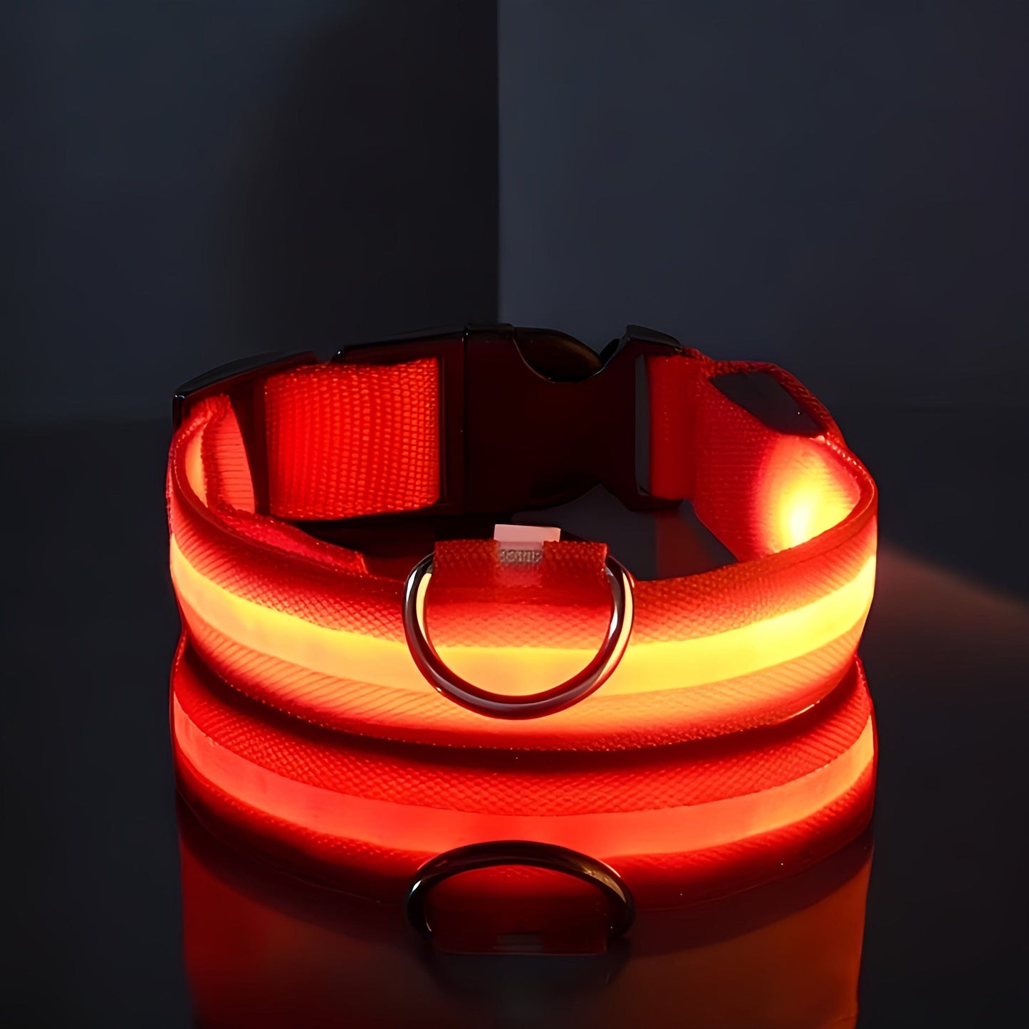 Collar LED para Perros con Carga USB Collar para perros Happy Harness Rojo XS (28-38 CM) 